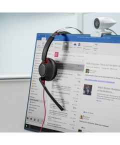 HP Poly Blackwire 5220 Stereo USB-C Headset +3.5mm Plug +USB-C/A Adapter Наушники
