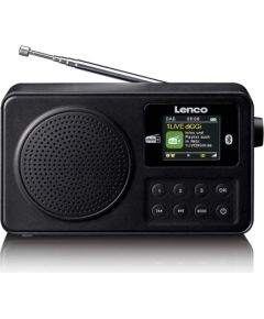 Lenco Pārnēsājams DAB+/FM radio ar Bluetooth® un uzlādējamu akumulatoru - melns - PDR-033BK Radio, Radio pulksteņi
