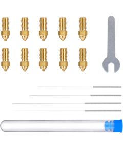 ELEGOO Neptune 4 / 4 Pro Brass Nozzle Set (0.2 mm x2, 0.4 mm x4, 0.6 mm x2, 0.8 mm x2) 3D Printeri un lāzergravētāji