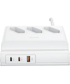 USAMS Listwa zasilająca 65W Super Si Fast Charging USB Extension Socket EU biały|white CC160TC01 (US-CC160) Jaunumi - Datori