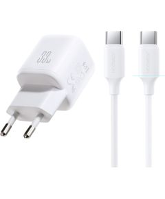 Сетевая зарядка Joyroom JR-TG7 33W USB-C/USB-A + USB-C to USB-C 60W 1.0m cable белая Зарядные устройства