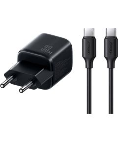 Сетевая зарядка Joyroom JR-TG7 33W USB-C/USB-A + USB-C to USB-C 60W 1.0m cable черная Зарядные устройства