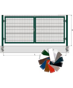 Vārti 3D H2,03*W7,0M 2-V RAL?. Žogi