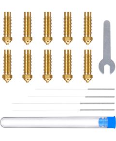 ELEGOO Neptune 4 Plus / 4 Max Brass Nozzle Set (0.4 mm x4, 0.6 mm x2, 0.8 mm x2, 1.0 mm x2) 3D Printeri un lāzergravētāji
