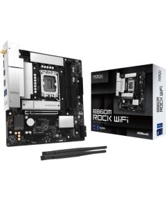 Mainboard ASROCK Intel B860 LGA 1851 (Socket V1) micro ATX RAM DDR5-SDRAM 2xSlots Wi-Fi Yes Bluetooth Yes 1xNumber of M.2 (M) slots B860MROCKWIFI Mātes plates