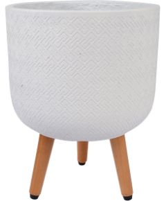 Puķu pods SELENA D30xH39.5cm ar koka kājām, balts Jaunumi, mēbeles, māja
