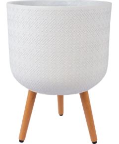 Puķu pods SELENA D37xH52cm ar koka kājām, balts Jaunumi, mēbeles, māja