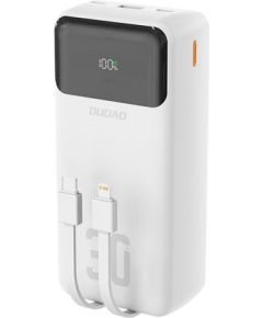 Dudao   K15Max 30000mAh PD 22.5W Powerbank with USB-C and Lightning Cables White Power Banks