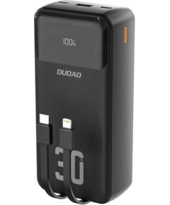 Dudao   K15MAX 30000mAh PD 22.5W Powerbank with Built-in Cables Black Power Banks