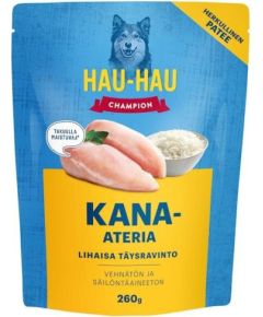 4Vets WET DOG FOOD HAUHAU CHAMPION CHCKN 260G Suņu barība
