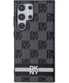 DKNY PU Leather Checkered Pattern and Stripe Case for Samsung Galaxy S24 Ultra Защитный чехол для Samsung Galaxy S24 Ultra / чёрный Чехлы - альтернативные