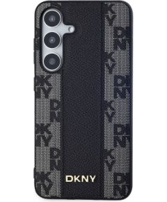 DKNY PU Leather Checkered Pattern MagSafe Case Защитный чехол для Samsung Galaxy S24 / чёрный Чехлы - альтернативные