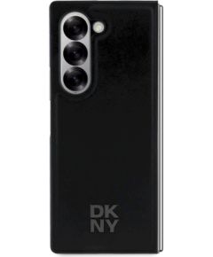 DKNY PU Leather Stack Logo MagSafe Case Aizsargapvalks priekš Samsung Galaxy Z Fold 6 / melns Neoriģinālie Maciņi