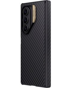 Nillkin Synthetic Fiber PRO Magnetic Back Cover Aizsargapvalks priekš Samsung Galaxy Z Fold 7 / zeltains Neoriģinālie Maciņi