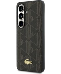 Lacoste PVC Blend Monogram Gold Logo Magnetic Case Aizsargapvalks priekš Samsung Galaxy S26 / brūns Neoriģinālie Maciņi