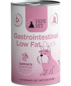 PAKA ZWIERZAKA Pepe Vet Gastrointestinal Low fat Duck - wet dog food - 400g Suņu barība