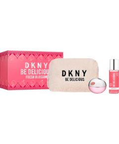 DKNY Be Delicious Fresh Blossom Dárková sada EDP 100 ml, tělový sprej 125 ml a kosmetická taštička 100ml Dāvanu komplekti