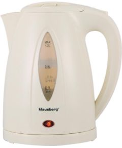 Elektriskā tējkanna, 1.2 L, krēmkrāsas, 900–1100 W, KB 9002, Klausberg Tējkannas (elektriskās)