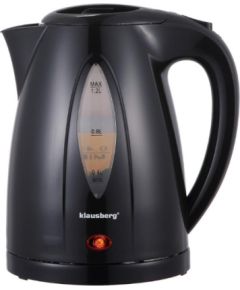 Elektriskā tējkanna, 1.2 L, melna, 900–1100 W, KB 9001, Klausberg Tējkannas (elektriskās)