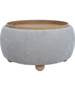 Ottoman/ table HIRO D67xH38cm, beige, with storage Новинки Для дома и сада 