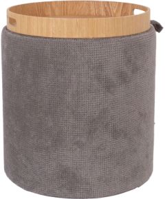 Ottoman/ table HIRO D34,5xH37cm, grey, with storage and tray Новинки Для дома и сада 