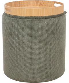 Ottoman/ table HIRO D34,5xH37cm, green, with storage and tray Новинки Для дома и сада 