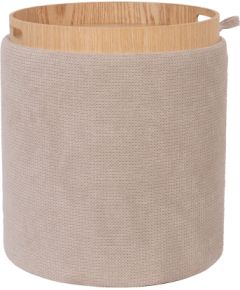 Ottoman/ table HIRO D34,5xH37cm, beige, with storage and tray Новинки Для дома и сада 