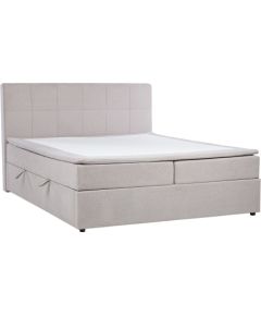 Continental bed KUKA MOON 180x200cm light grey, with storage Gultas