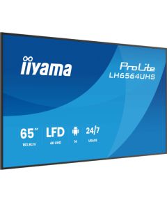 Iiyama ProLite LH6564UHS-B1AG, public display (black (matt), UltraHD/4K, VA, WiFi, remote control) Новинки Компьютерная техника