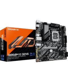 Gigabyte B860M E GEN5 Processor family Intel Processor socket LGA1851 DDR5 Number of SATA connectors 4 Supported hard disk drive interfaces SATA, M.2 Mātes plates