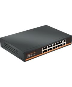 Hismart PoE коммутатор 16ch 1000Mbps +2G uplink Коммутаторы (Switch)