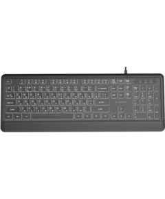 Klaviatūra Gembird Slim Backlight USB-A+C RU Klaviatūras