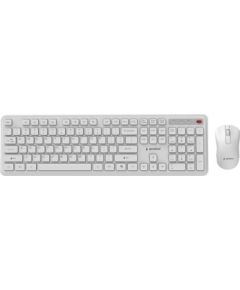 Klaviatūra un pele Gembird Desktop set Slim Pro Business wireless US White Клавиатуры