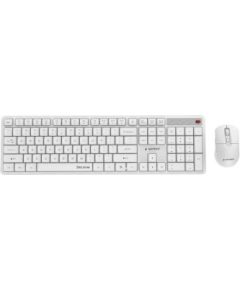 Klaviatūra un pele Gembird Desktop set Silent key Pro Business wireless US White Клавиатуры