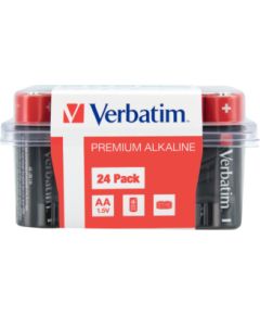 Baterijas Verbatim AA Premium Alkaline 24-Pack 1.5V Bateriju lādētāji