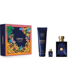 Versace Dylan Blue Eau de Toilette 100ml + Eau de Toilette 5ml + Shower Gel 150ml Vīriešu Smaržas
