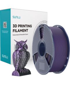 Sunlu PLA+ Silk Dual Color Filament (Black and Purple) 3D Printeri un lāzergravētāji