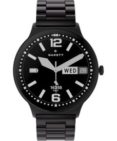 Garett išmanusis laikrodis su lietuvišku meniu Quantum Glow Black steel Наручные часы