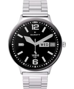 Garett išmanusis laikrodis su lietuvišku meniu Quantum Glow Silver steel Наручные часы