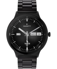 Garett išmanusis laikrodis su lietuvišku meniu Quantum Black steel Наручные часы