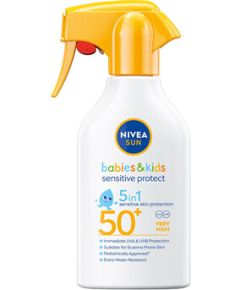 Nivea Sun Babies & Kids Sensitive Protect Spray SPF50+ 250ml Ķermeņa kosmētika