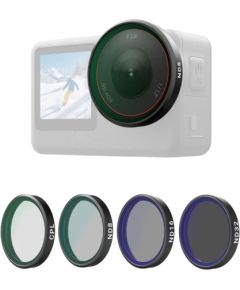 Telesin CPL/ND8/ND16/ND32 filter set for DJI Osmo Action 6 (4 pcs). Sporta kameru aksesuāri