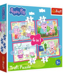 TREFL PEPPA PIG Pužļu komplekts 4in1 Peppa Puzles