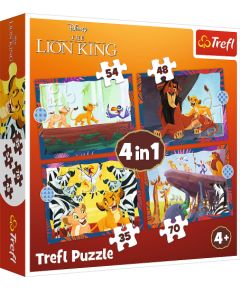 TREFL DISNEY Pužļu komplekts 4in1 Karalis Lauva Puzles