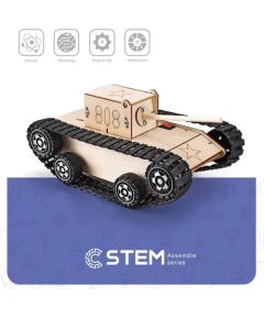Extradigital Wooden Assembly Kit Electric Army Tank, STEM Educational Toy Konstruktori 