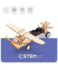 Extradigital Wooden Assembly Kit Single-Propeller Aircraft, STEM Educational Toy Konstruktori 