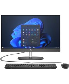 HP ProOne 245 G10 AiO Ryzen 7 77730U 23.8"FHD IPS 250nits AG 16GB DDR4 3200 SSD512 Radeon Vega 8 Kb+Mouse Cam 5Mpx + IR W11Pro Black 3Y OnSite All In One Datori (AIO)