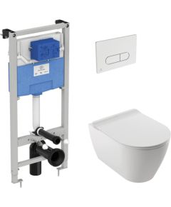 Ideal Standard pods ar SC vāku Sapphire rimless, rāmis ProSys, balts taustiņš Oleas M1, balts Jaunumi Sadz. tehnika