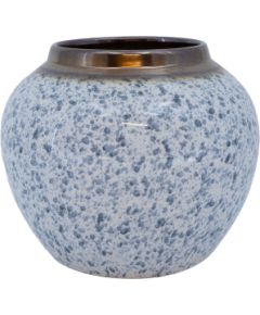 Vase TITAN STONE D20xH18cm, white/black droplets Новости, мебель, дом