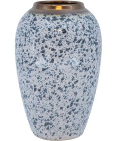 Vāze TITAN STONE D17xH27cm, balta/melnas lāsītes Jaunumi, mēbeles, māja